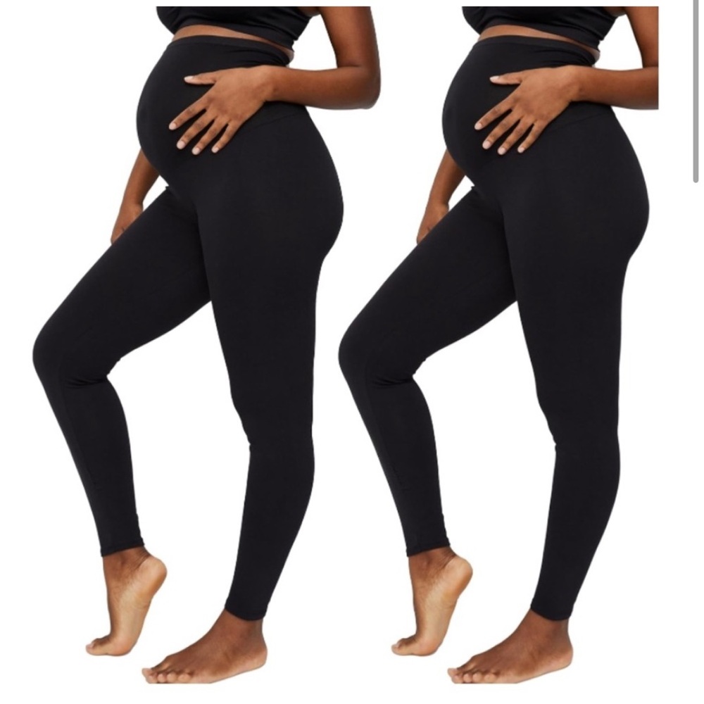 Motherhood Maternity Over the Belly Leggings Size XS-Pair of 2 Leggings